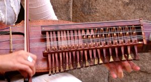 woman playing nyckelharpa